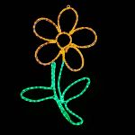29" Yellow Flower LED Rope Light Motif