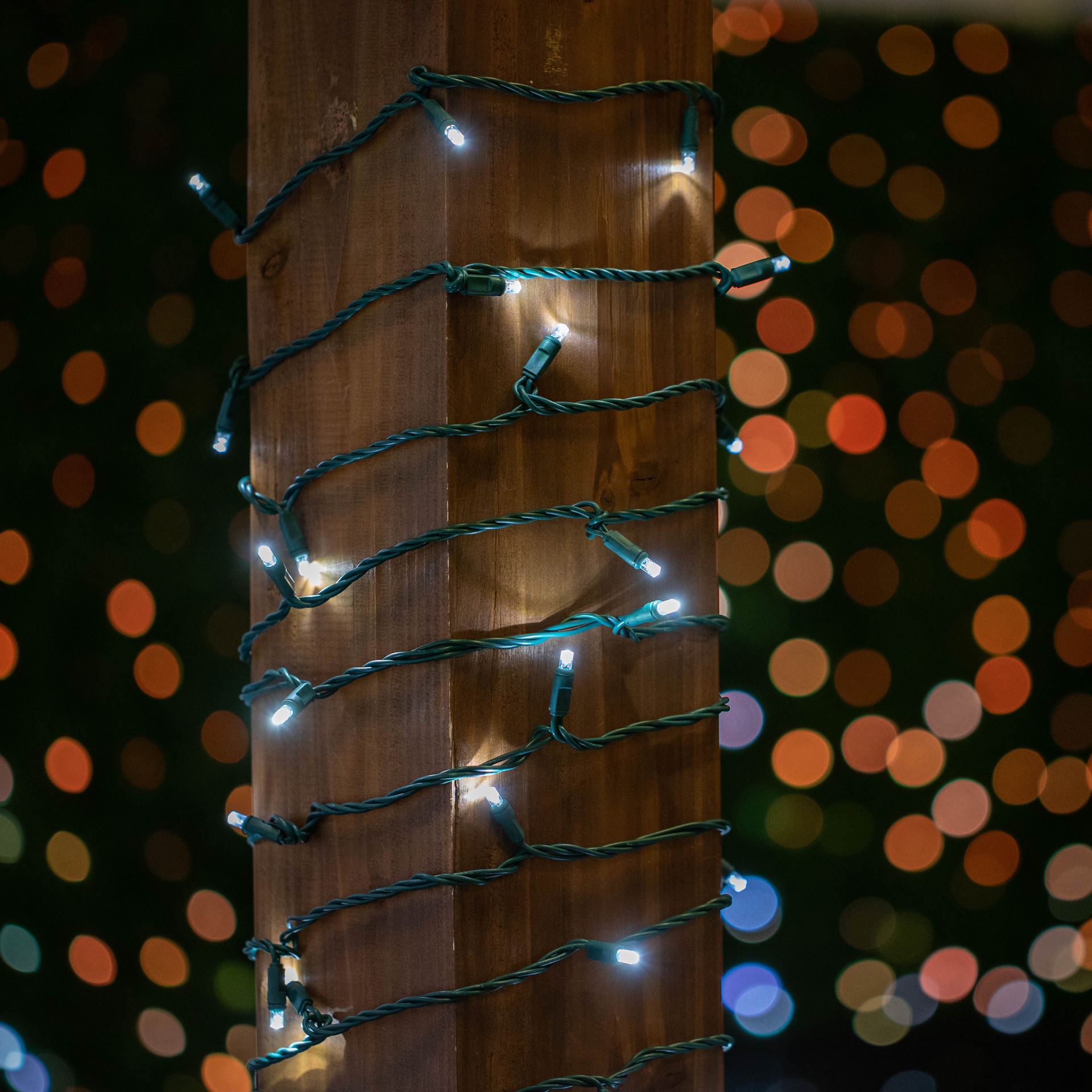 100 Light LED Christmas Mini Light Set, Patio Light, Warm White, Green Wire, 50’ - Picture 25 of 48