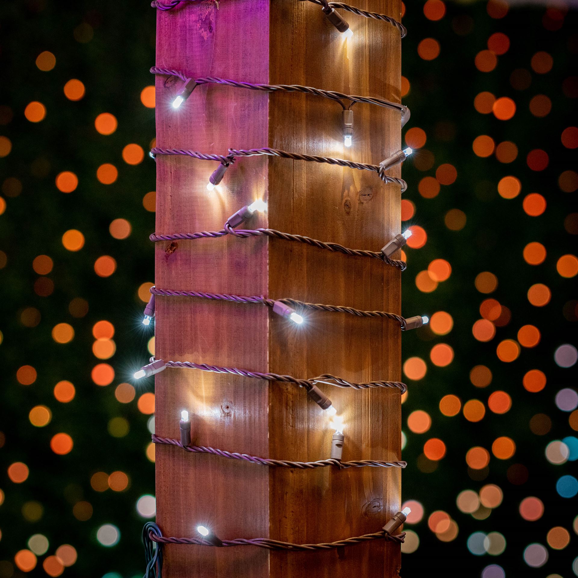 100 Light LED Christmas Mini Light Set, Patio Light, Warm White, Brown Wire, 34’ - Bild 26 von 39