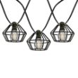 10 Cafe Cage Lamp Shade LED Filament G40 Globe String Light Set with Warm White Bulbs