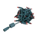 Coaxial 25 LED Red 6" Spacing Green Wire