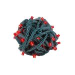 Coaxial 25 LED Red 6" Spacing Green Wire