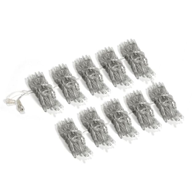 Twinkly Pro Curtain Lights TWW Capsule 10 Drops(10x25) Capsule/LED) LED with 4" Drop Spacing on Transparent  Wire 