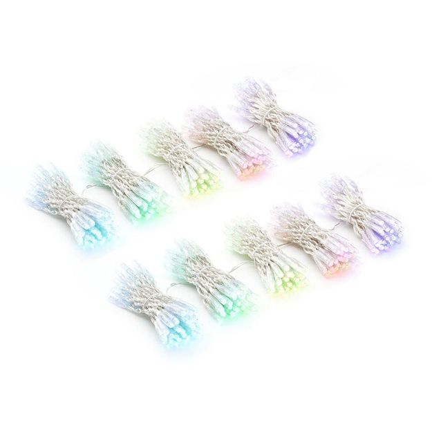 Twinkly Pro Curtain Lights RGB Capsule 10 Drops(10x25) Capsule/LED) LED with 4" Drop Spacing on Transparent  Wire 