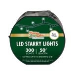 LED Connectable Rice Light Set - 300 Pure White Lights on Green Wire