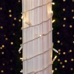 50 LED Warm White LED Christmas Lights 11' Long on White Wire