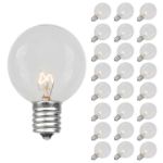Clear G50 7 Watt Replacement Bulbs 25 Pack 