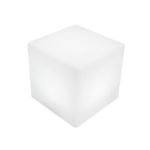 4 Inch Plastic LED Cube, RGBW, Rechargeable, Waterproof, Remote Controlled