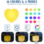 12 Inch Plastic LED Heart, RGBW, Rechargeable, Waterproof, Remote Controlled