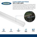 Clear 3' Rope Light Track for 1/2" Rope Lights