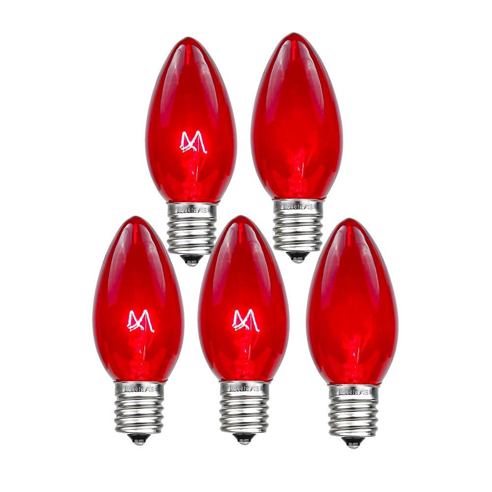 25 Pack C9 Red Random Twinkling Replacement Flasher Bulbs Novelty