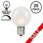Frosted White G30 5 Watt Replacement Bulbs 25 Pack