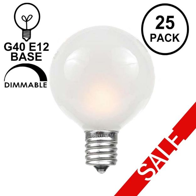Frosted White G40 Globe Replacement Bulbs 25 Pack