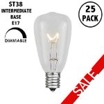 Clear ST38 - 7 Watt Replacement Bulbs 25 Pack