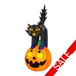 Occasions 7’ Inflatable Black Cat On Pumpkin - Halloween Yard Decoration