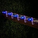 5 Pack Blue Smooth Glass C9 LED Bulbs