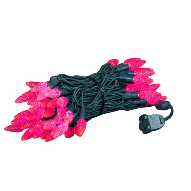 True Twinkle Commercial C6 LED 70 Light Pink Strawberry Mini