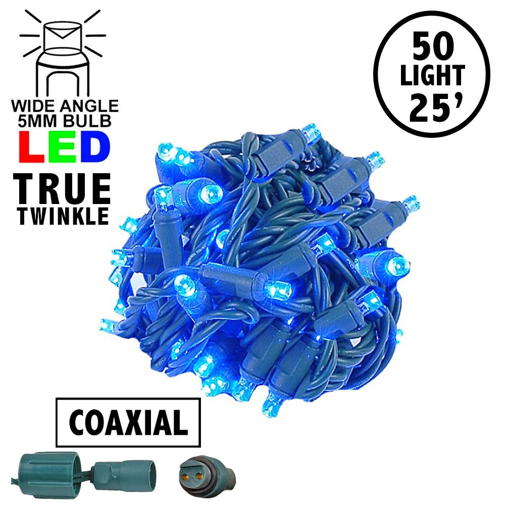 *New* True Twinkle Coaxial Blue LED Christmas Lights Novelty