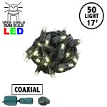 Coaxial 50 LED Warm White 4" Spacing Black Wire