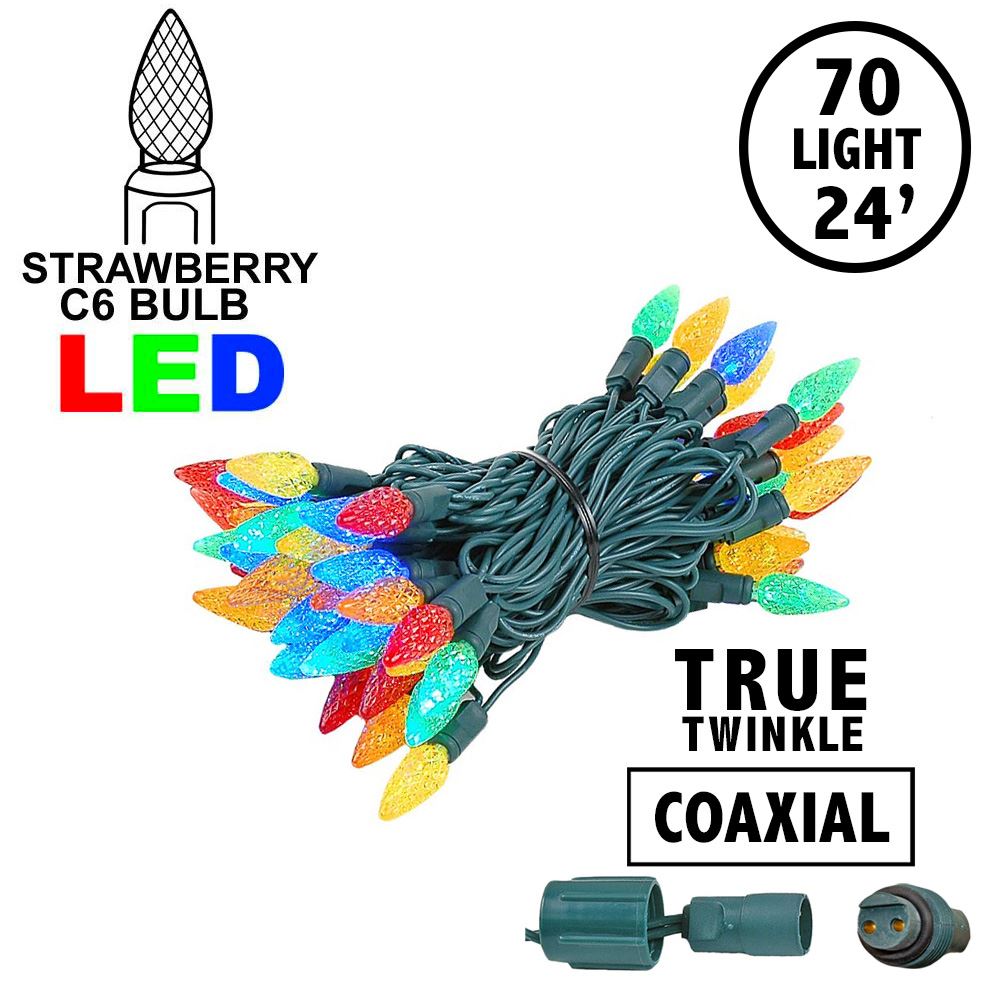 *NEW* True Twinkle Commercial Coaxial C6 LED 70 Light Multi Color