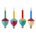 Traditional Bubble Light Set 8 Lamps Red/Blue/Orange/Green