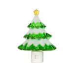 Christmas Night Light - Christmas Tree - Swivel Plug w/LED Bulb