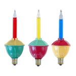 Red/Blue/Yellow Bubble Light With Multi Base Replacements 3 Pack 