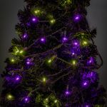 *NEW* True Twinkle LED Mini Lights 50 LED Purple & Lime 25' Long Black Wire
