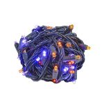 *NEW* True Twinkle LED Mini Lights 50 LED Purple & Orange 25' Long Black Wire