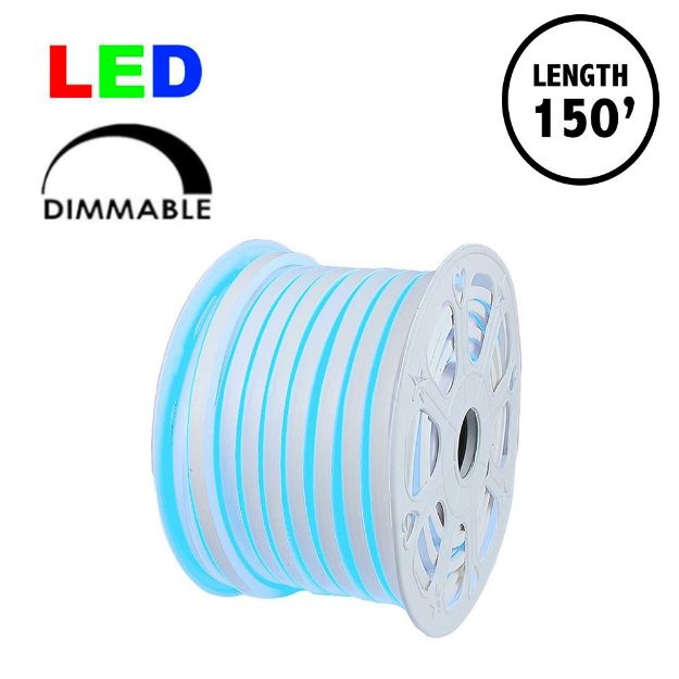 150 Ft Blue LED Mini Neon Flex Rope Light Spool 120 Volt