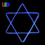 24" Star of David 6 Point LED Rope Light Motif