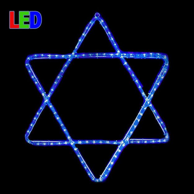 24" Star of David LED Rope Light Motif