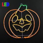 22" Halloween Pumpkin LED Rope Light Motif 