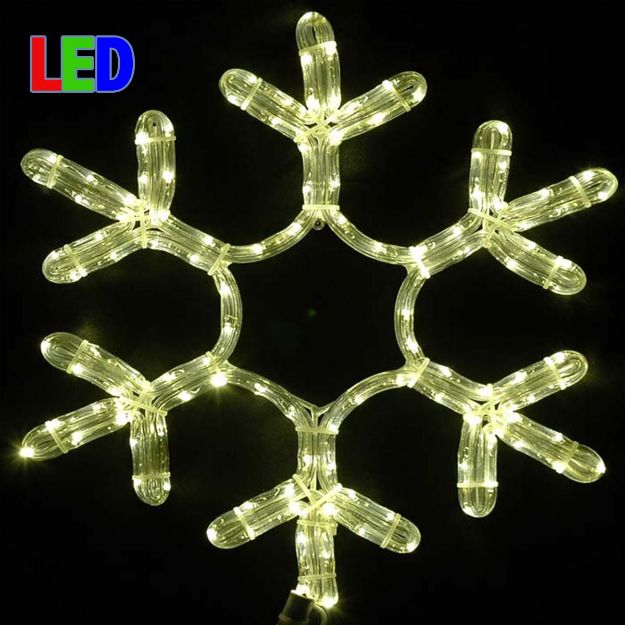 15" LED Rope Light Snowflake-Warm White
