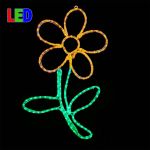 29" Yellow Flower LED Rope Light Motif
