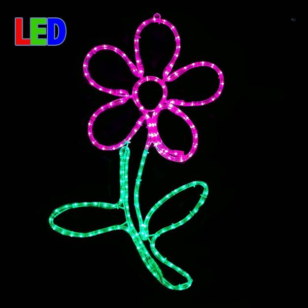 29" Pink Flower LED Rope Light Motif