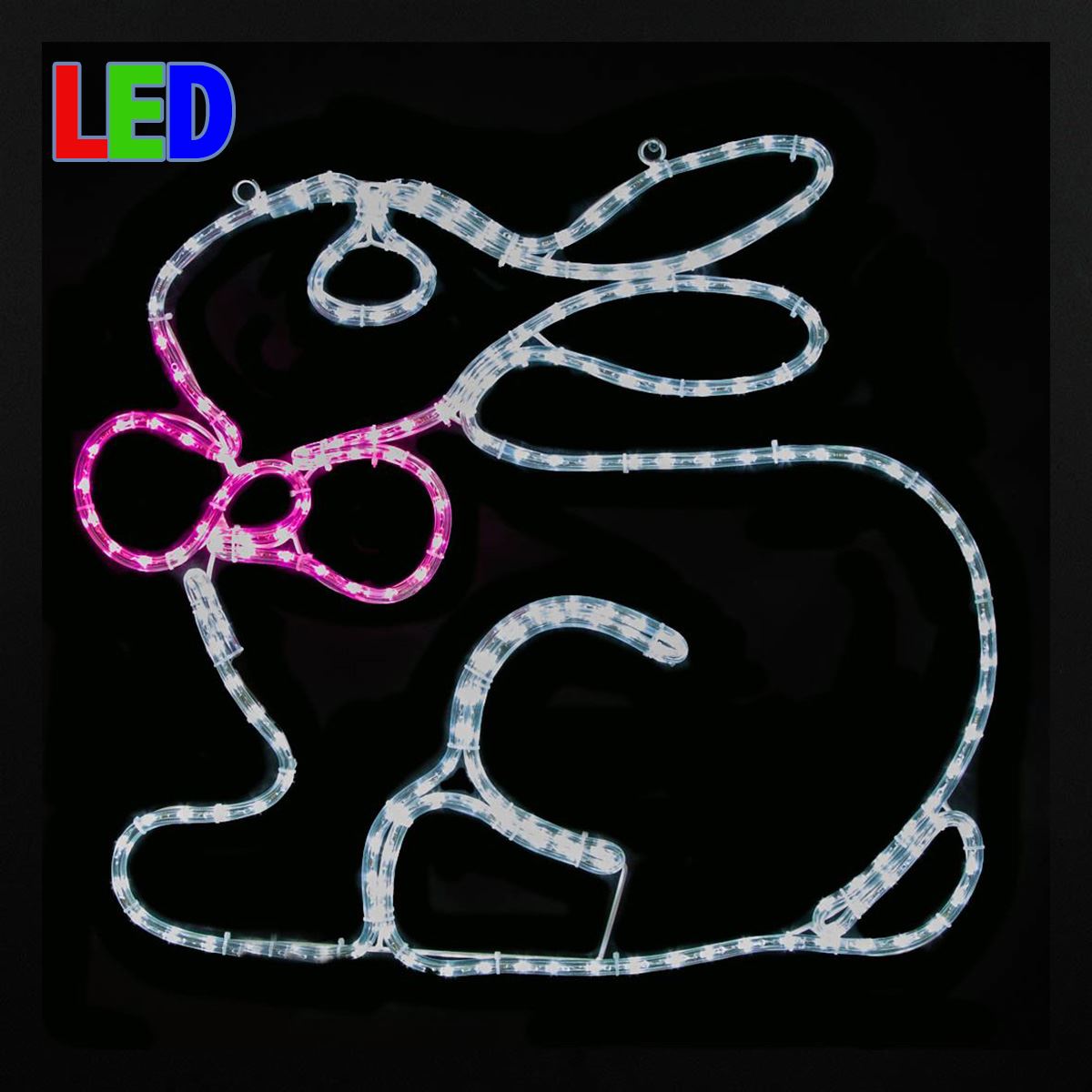 24" Easter Bunny LED Rope Light Motif Novelty Lights IncNovelty