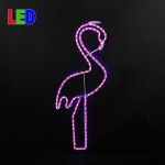 24" Pink Flamingo LED Rope Light Motif 
