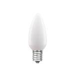 C9 - White - Ceramic (plastic) LED Replacement Bulbs - 25 Pack