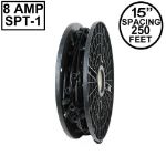 Novelty Lights Select C9 250' Spool 15" Spacing 8 Amp Black Wire
