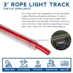 3' Rope Light Track for 3/8" Rope Lights
