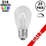 Pure White S14 U-Shaped LED Glass Flex Filament Replacement Bulbs 25 Pack