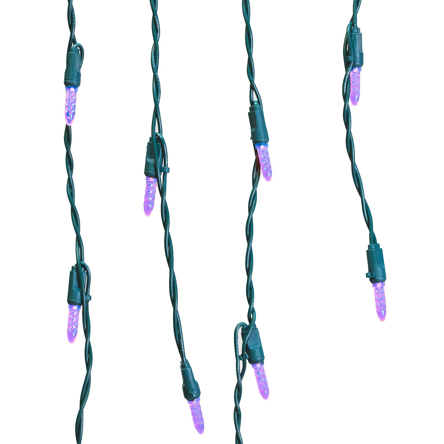 M5 Christmas LED Icicle Light Set, Green Wire, 15' Long, 150 Light - Picture 49 of 64