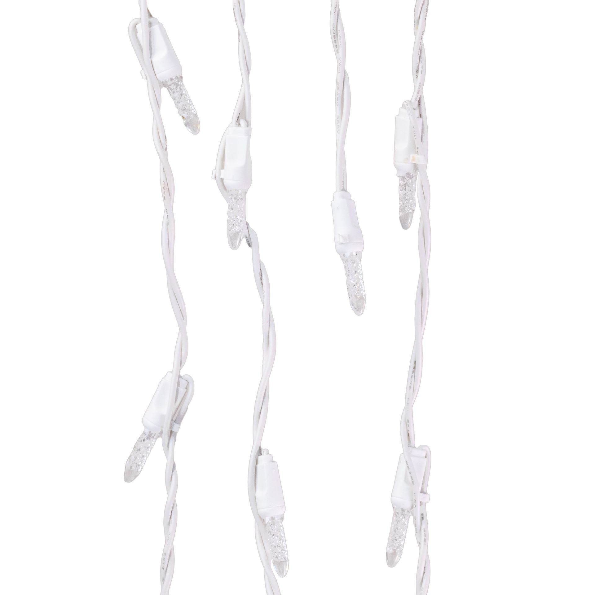 Pink LED Icicle Lights on White Wire Novelty Lights Inc Novelty Lights LED Christmas Lights