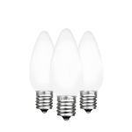 C9 - White - Ceramic (plastic) LED Replacement Bulbs - 25 Pack