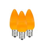 C9 - Orange - Ceramic (plastic) LED Replacement Bulbs - 25 Pack