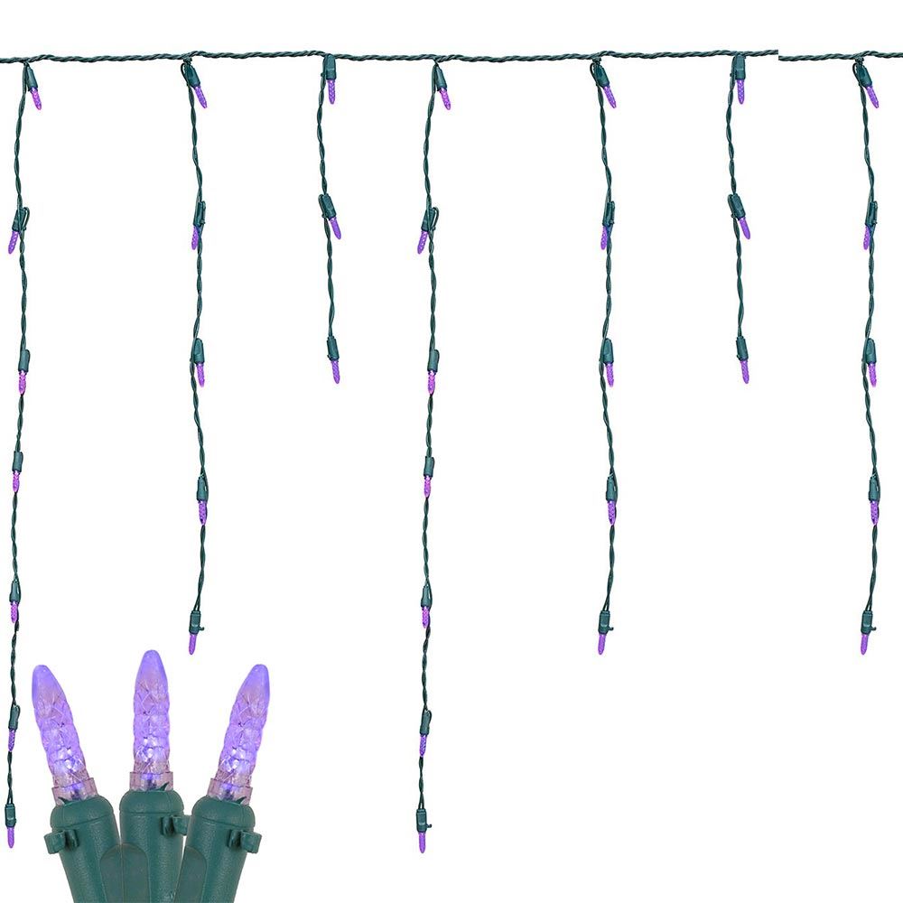 M5 Christmas LED Icicle Light Set, Green Wire, 15' Long, 150 Light - Picture 46 of 64