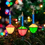 Blue Classic Bubble Light With Multi Base Replacements 3 Pack 