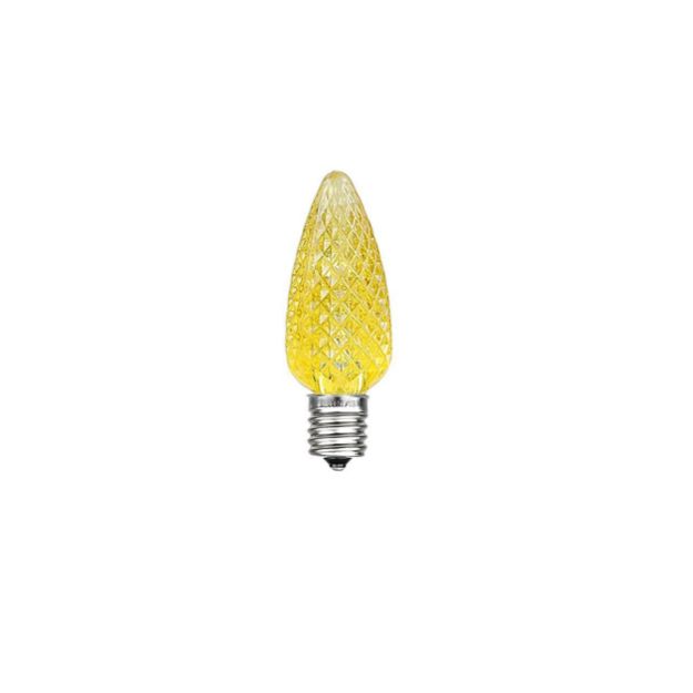 Twinkle Yellow C9 LED Replacement Bulbs 25 Pack