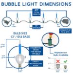 Traditional Classic Bubble Light Set 8 Lamps Red/Blue/Orange/Green
